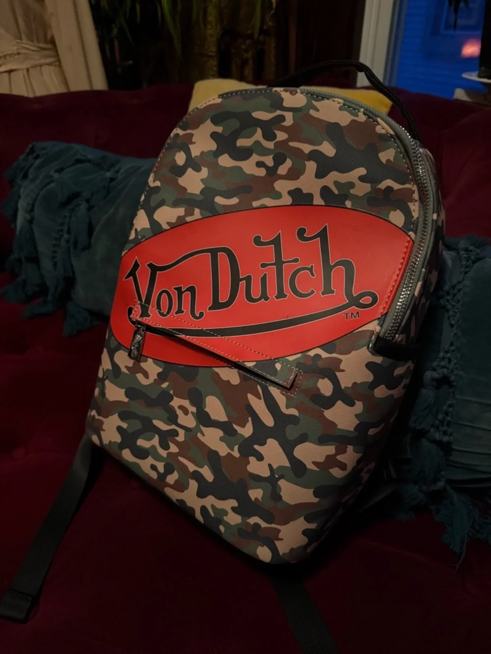Von Dutch - Small Sized Green Camo Backpack